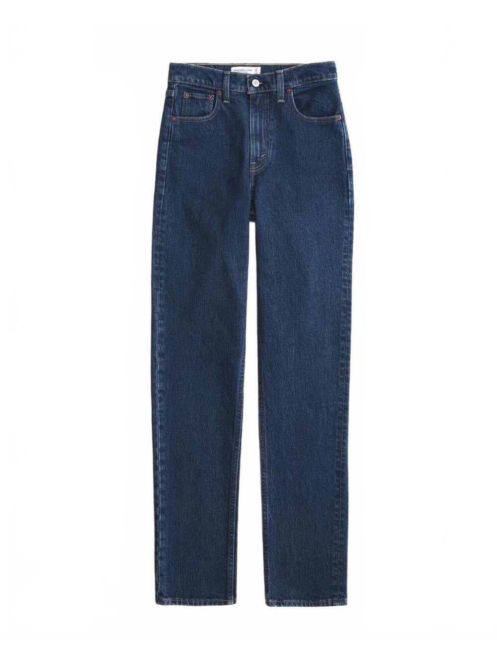 Abercrombie Curve Love Ultra High Rise 90s Straight Jeans Dark Wash 29/8S